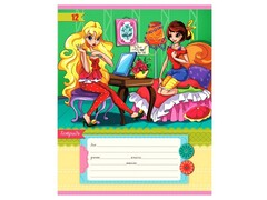 Тетрадь ЧАСТАЯ КОСАЯ ЛИНИЯ 12л. МИКС.д-80 (обл.-картон хромэр)