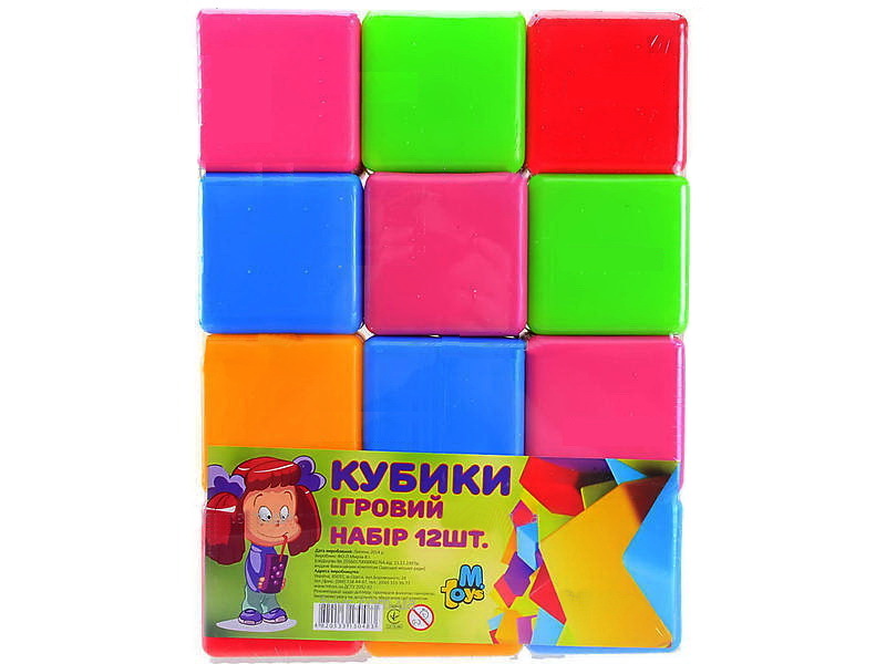 Купить оптом Набор кубиков Большие 12 эл. в Луганске