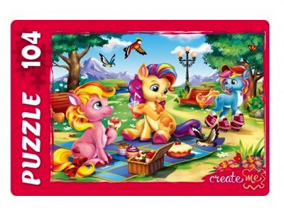ПАЗЛЫ 104 элемента. ТРИ ПОНИ