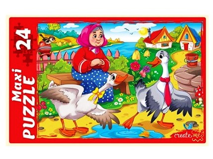МАКСИ-ПАЗЛЫ 24 элемента. ДВА ВЕСЕЛЫХ ГУСЯ