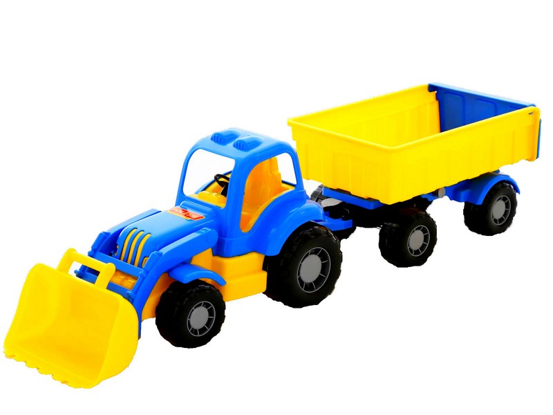 Трактор "Силач" с прицепом №1 и ковшом