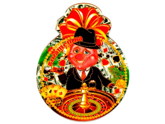 Сувенирный однослойный магнит ''Хрюшка мафиози" Т-9600