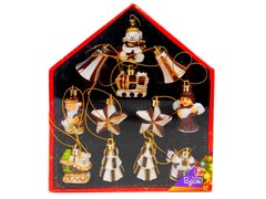 26718 [47-0001]НАБОР ФИГУРОК 12 ПРЕДМЕТОВ 2 ЦВЕТА КРАСНЫЙ/КОРИЧНЕВЫЙ В  КОР.