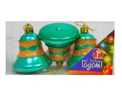 26727 [41-0022]КОЛОКОЛ 70ММ 3ШТ 1ЦВ ПРОЗРАЧНАЯ КОРОБКА