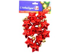 26729 [52-00165-1]ЗВЕЗДА 40ММ БЛЕСТЯЩАЯ 12ШТ В ПАКЕТЕ