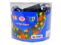 26754 [GL 100/2]Гирлянда прозрачная граненная лампочка 10М, цвет однотонный,  улица в тубе