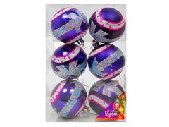 26762 [35-0101]ШАР 70ММ МАТОВЫЙ/БЛЕСТЯЩИЙ С РИСУНКОМ БАНТЫ 6ШТ 1ЦВ ПРОЗРАЧНАЯ КОРОБКА