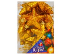 26771 [09-0135]ЗВЕЗДА 50ММ ПЕНОПЛАСТ С БЛЁСТКАМИ 24ШТ ЦВЕТА КРАСНЫЙ/ЗОЛОТОЙ ПРОЗРАЧНАЯ КОРОБКА