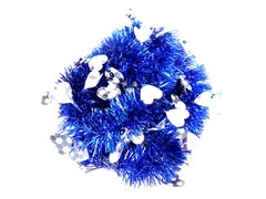 26787 [25-0014]МИШУРА 1,7М*3,6с*5СМ*6р ОДНОЦВЕТНАЯ С БЕЛЫМИ СЕРДЕЧКАМИ