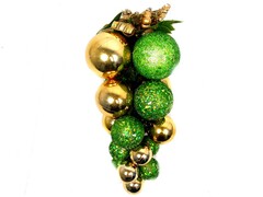 26796 [52-00170-028]ГРОЗДЬ ШАРОВ 20СМ БЛЕСТЯЩАЯ/ОБСЫПАННАЯ БЛЕСТКАМИ И КОНФЕТТИ 2ЦВЕТА В ПАКЕТЕ