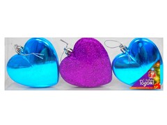 26799 [35-0235]СЕРДЦЕ 90ММ 3ШТ 1ЦВ ПРОЗРАЧНАЯ КОРОБКА