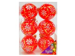 26808 [35-0161]ШАР 60ММ С РИСУНКОМ  6ШТ 4ЦВ ПРОЗРАЧНАЯ КОРОБКА