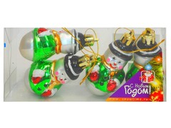 26812 [35-0111]СНЕГОВИК  60ММ  4ШТ 1ЦВ ПРОЗРАЧНАЯ КОРОБКА 35-0111