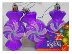 26821 [41-0016]КОНФЕТА 80ММ 3ШТ 1ЦВ ПРОЗРАЧНАЯ КОРОБКА