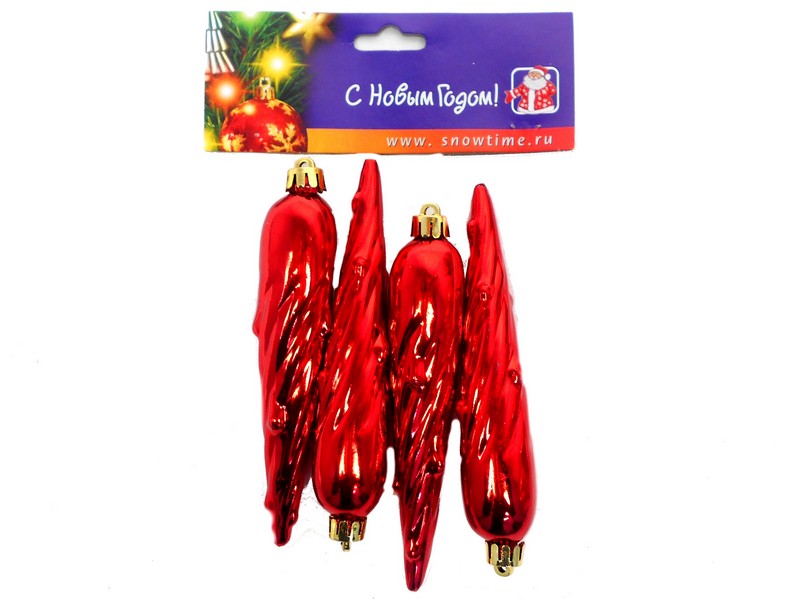 СОСУЛЬКА 130ММ БЛЕСТЯЩАЯ 4ШТ В ПАКЕТЕ