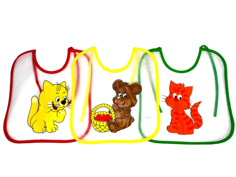 Набор нагрудников ПВХ на завязках 3 шт 1064