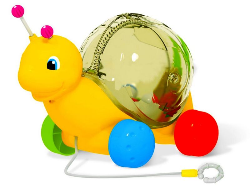 Каталка "Улиточка" на веревочке