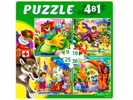 Купить оптом ПАЗЛЫ 4 в 1. ДЕТСКИЕ ИСТОРИИ (9, 16, 25, 36 эл.) в Луганске