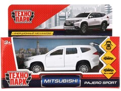 Технопарк. Машина "MITSUBISHI PAJERO SPORT" металл. инерц. 12 см (открыв. двери, багажник) белый