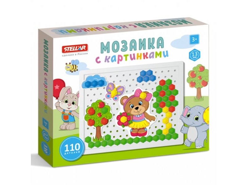 Мозаика с картинками (диаметр 13мм/110 деталей)