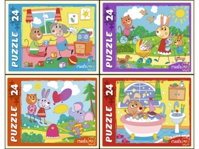 ПАЗЛЫ 24 элемента. ВЕСЁЛЫЕ ЗВЕРЯТА кратно 32