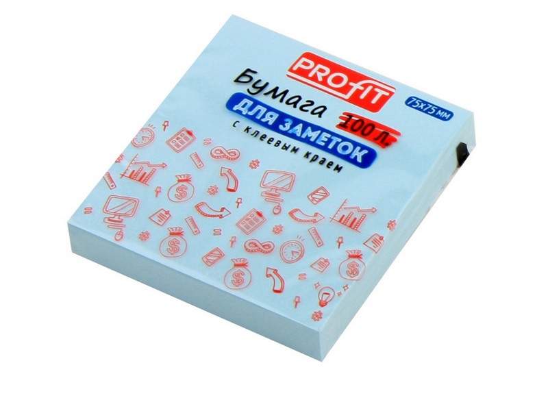 Купить оптом Бумага для заметок с клеевым краем ГОЛУБАЯ 75*75 мм 100 л в Луганске