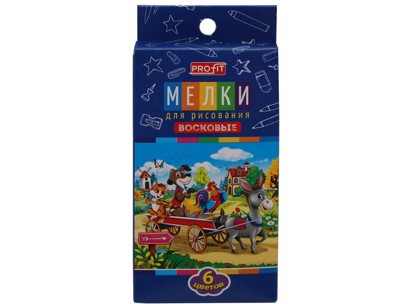 Купить оптом Набор восковых мелков В МИРЕ СКАЗОК 6цв в кор. ШМ-3903 в Луганске