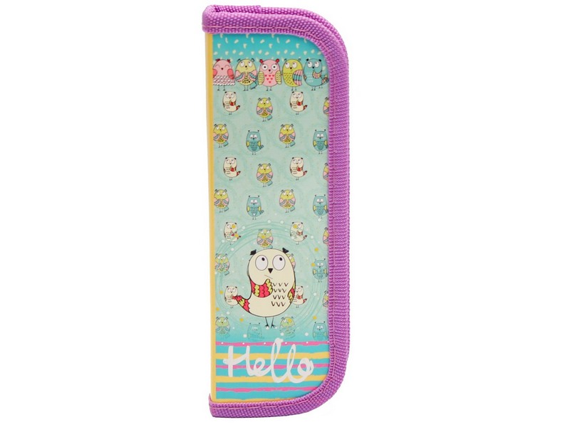 Пенал 1секц, малый ЗАДУМЧИВЫЕ СОВЫ (ПН-5902) 190х65, ламинированный картон