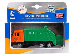 30758 [SB-16-25WB]Технопарк. Машина "КАМАЗ МУСОРОВОЗ" металл. инерц. 12 см (открыв. двери)