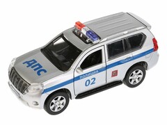 30821 [PRADO-P]Технопарк. Машина "TOYOTA PRADO" металл. инерц. 12 см (открыв. двери, багажник) полиция