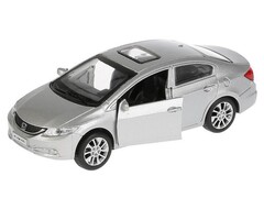 30841 [CIVIC-SL]Технопарк. Машина "HONDA CIVIC" металл. инерц. 12 см (открыв. двери, багажник) серебристый