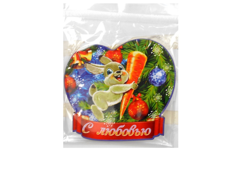 Купить оптом Магнит новогодний "С любовью" Т-0623 в Луганске