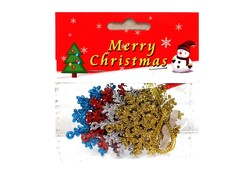 31581 [НУ-0028]Набор ёлочных подвесок 4 шт Милые снежинки 5,5 см НУ-0028