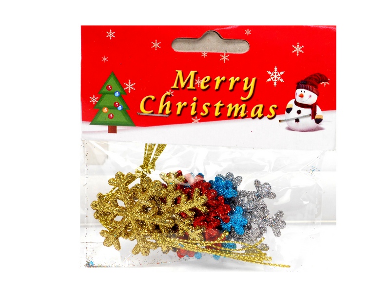 Набор ёлочных подвесок 8 шт Озорные снежинки 3,5 см НУ-0032