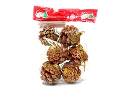 31586 [НУ-0045]Набор ёлочных подвесок 6 шт Волшебные шишки 5,5 см  НУ-0045