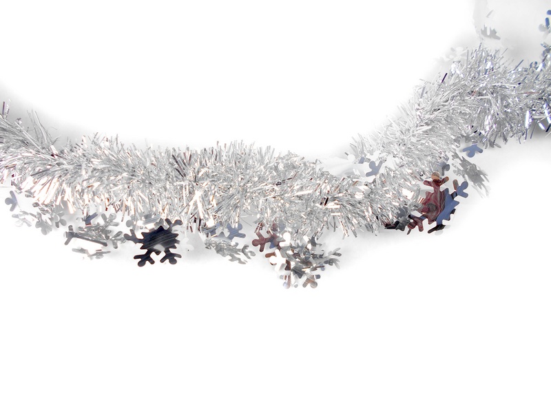 Купить оптом Мишура серебряная Снежинка НУ-6520 в Луганске