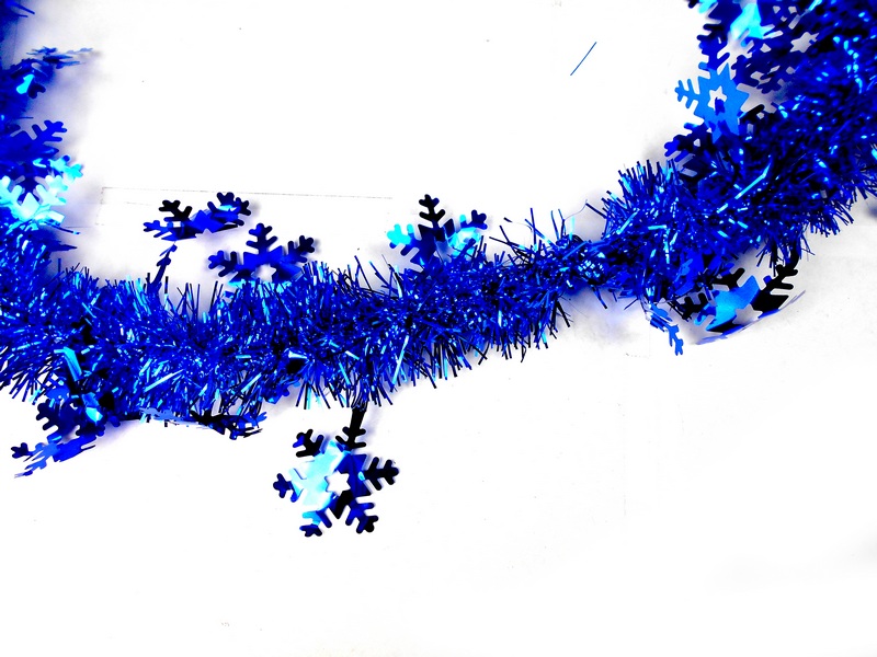 Мишура синяя Снежинка НУ-6522