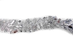 31627 [НУ-4841]Мишура серебряная Иней (серебряные кончики) длина 2 м, d=5 см НУ-4841