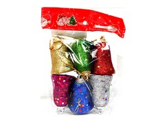 31649 [НУ-8341]Набор ёлочных подвесок "Разноцветные колокольчики" 6 см 6 шт НУ-8341