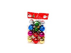 31651 [НУ-8344]Набор ёлочных подвесок "Новогодние шарики" 3 см 12 шт НУ-8344