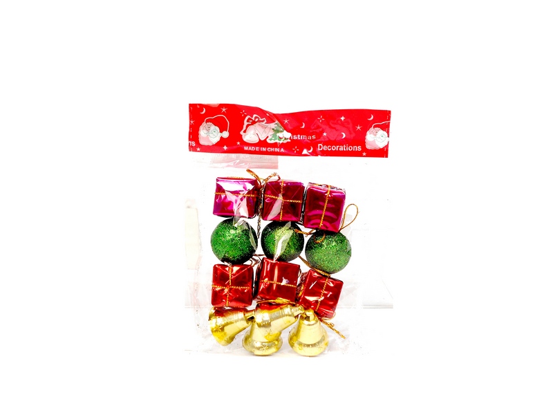 Купить оптом Набор ёлочных подвесок "Новогодние" 2,5 см 12 шт НУ-8345 в Луганске