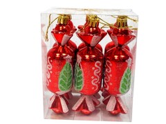 31654 [НУ-8349]Набор ёлочных подвесок "Конфетки" 12,5 см 6 шт НУ-8349