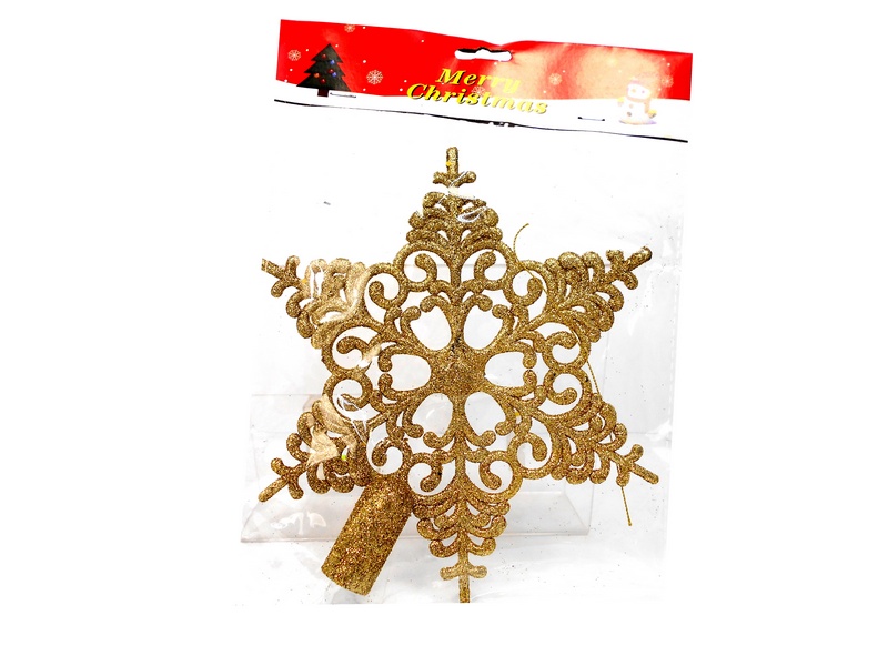 Купить оптом Верхушка на ёлку "Новогодняя звезда" 20 см НУ-8358 в Луганске