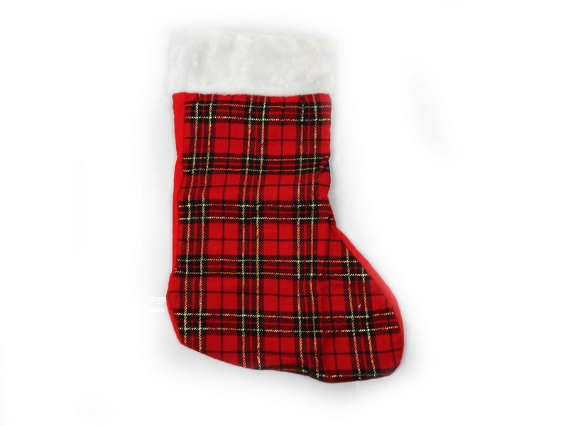 Купить оптом Носок для подарков Килт 23х38 см ШН-8438 в Луганске