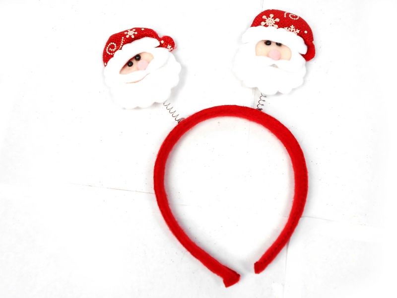 Ободок карнавальный Два Санты 13х27 см ШН-8447