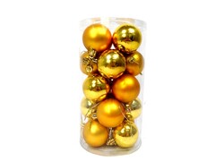 31684 [НУ-0401]Набор ёлочных шаров "Новогодние краски" 20 шт 5 см золото НУ-0401