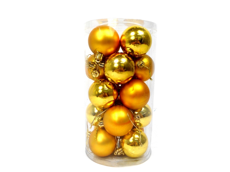 Набор ёлочных шаров "Новогодние краски" 20 шт 5 см золото НУ-0401