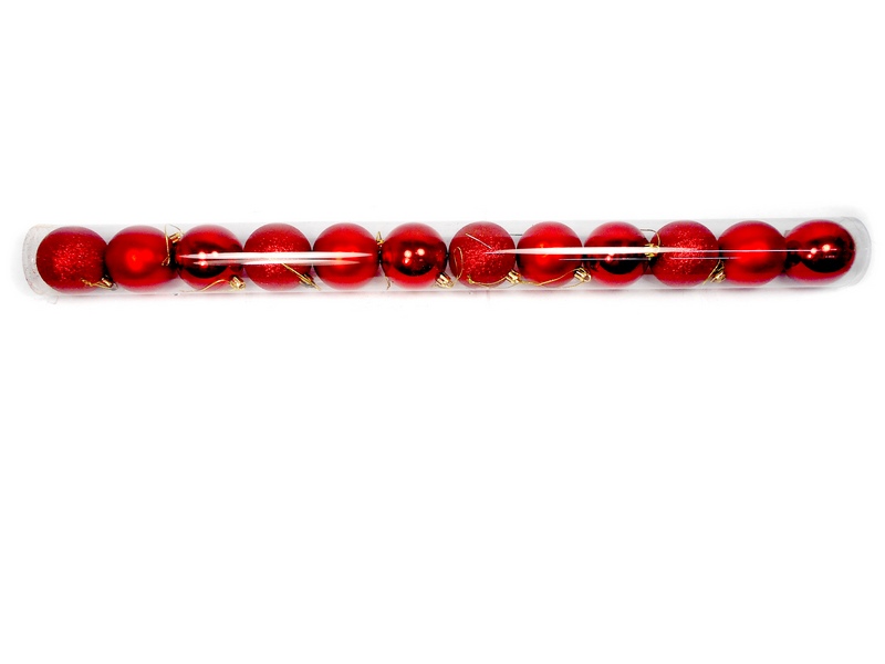 Набор ёлочных шаров Волшебство 12 шт 6 см (красный) НУ-0402