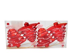 31696 [НУ-0450]Набор ёлочных подвесок Красивая ёлка 4 шт 10 см НУ-0450