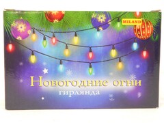 31713 [НУ-6549]Гирлянда метражная 5.5 м, 60 красных ламп, темная нить, 8 режимов НУ-6549